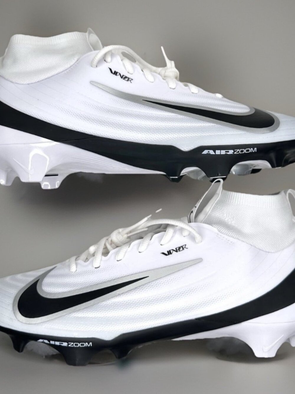 Size 12.5 - Nike Zoom Air Vapor Pro 1 Football Cleats White Black IB2495-105 NEW